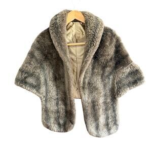 Vintage Faux Fur Mink-look Satin Lined Stole - Sears Fashions